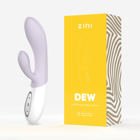 Zini Dew Purple Hydrangea 20cm USB Rechargeable Dual Pleasure Rabbit Vibrator