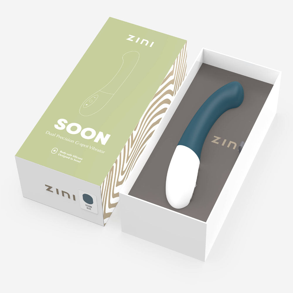 Zini Soon Legion Blue 20cm USB Rechargeable Dual Precision G-Spot Vibrator