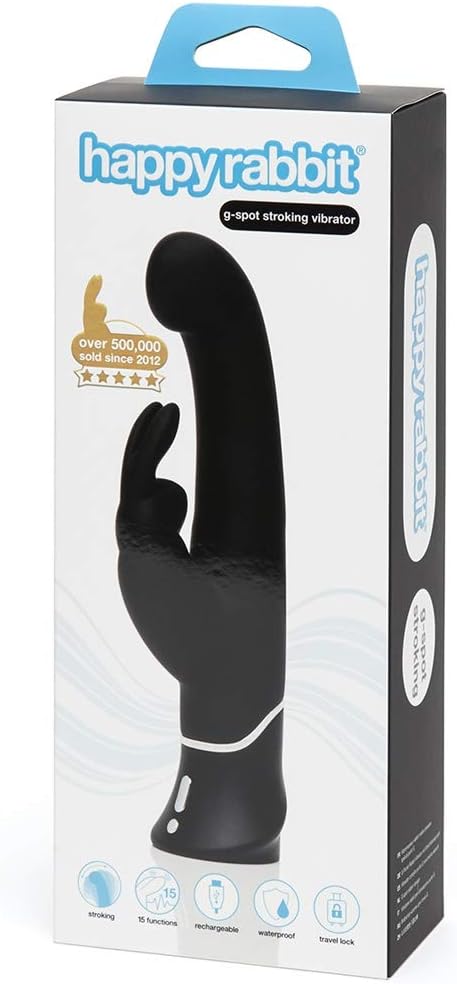 Love Honey Happy Rabbit G-Spot Stroker Rabbit Vibrator Black