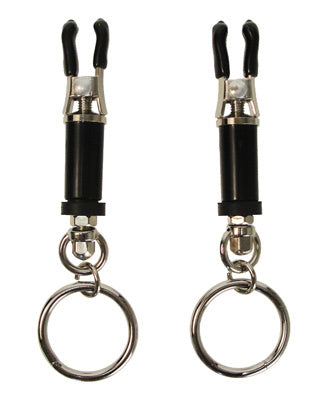 Master Series Bondage Ring Barrel Nipple Clamps