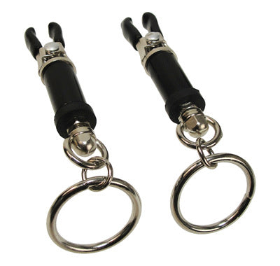 Master Series Bondage Ring Barrel Nipple Clamps