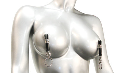 Master Series Bondage Ring Barrel Nipple Clamps