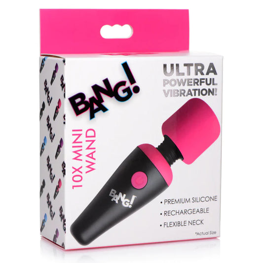 XR Brands | BANG! 10X Vibrating Mini Silicone Wand - Pink