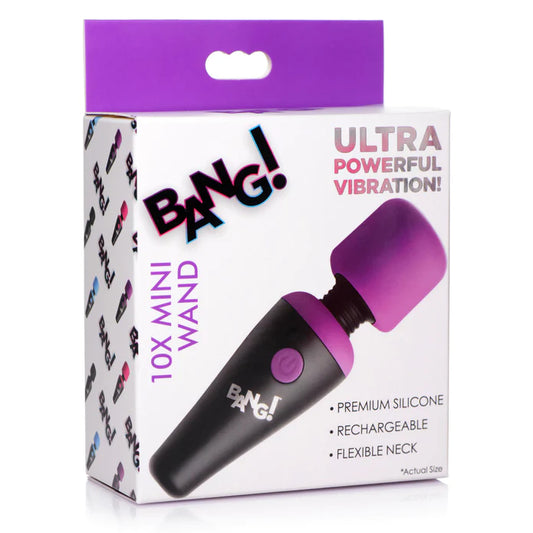 XR Brands | BANG! 10X Vibrating Mini Silicone Wand - Purple