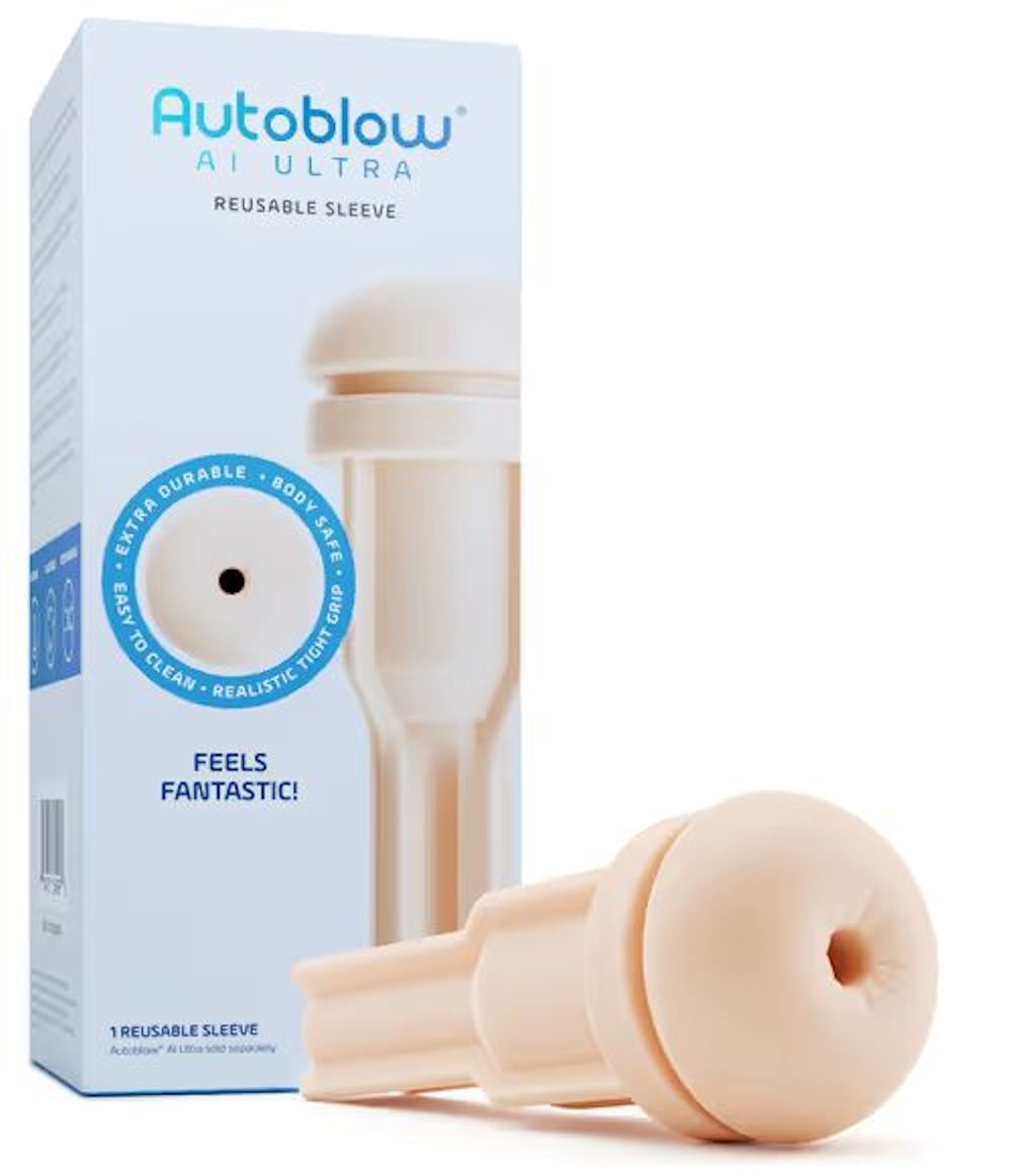 Autoblow AI Ultra - Automatic Stroking Blowjob Machine + Anus Sleeve - 2 Pack