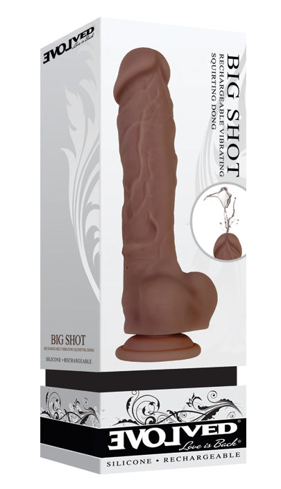 Evolved Big Shot - Brown 20.3cm (8") USB Rechargeable Squirting Dong Dildo