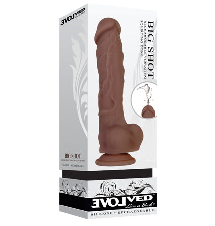 Evolved Big Shot - Brown 20.3cm (8") USB Rechargeable Squirting Dong Dildo