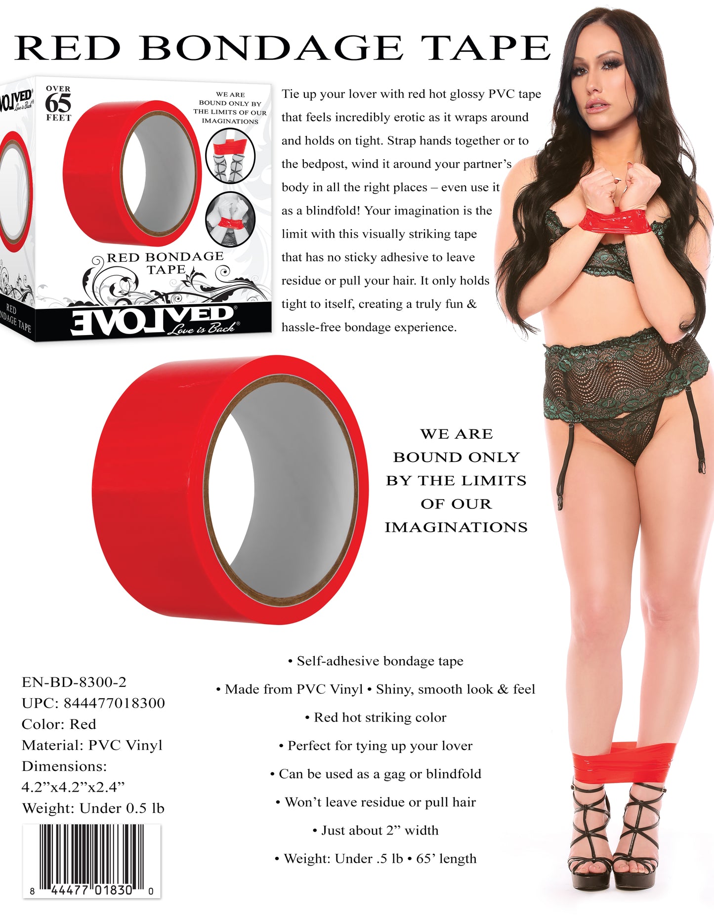 Evolved Red Bondage Tape - 20 metre length