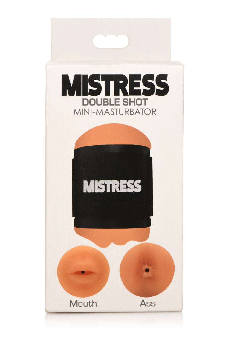 Curve Toys | Mistress Double Shot Mini Masturbators Mouth & Pussy (Medium Tone)