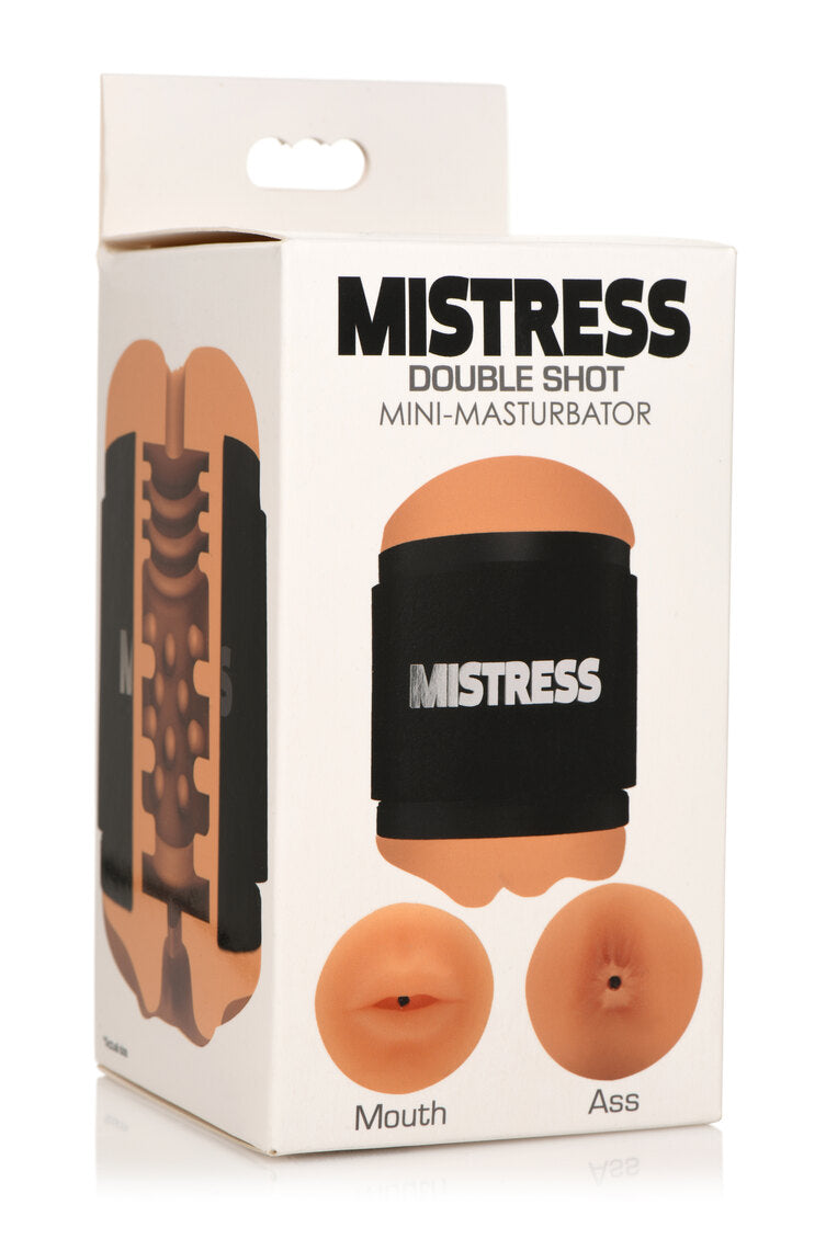 Curve Toys | Mistress Double Shot Mini Masturbators Mouth & Pussy (Medium Tone)