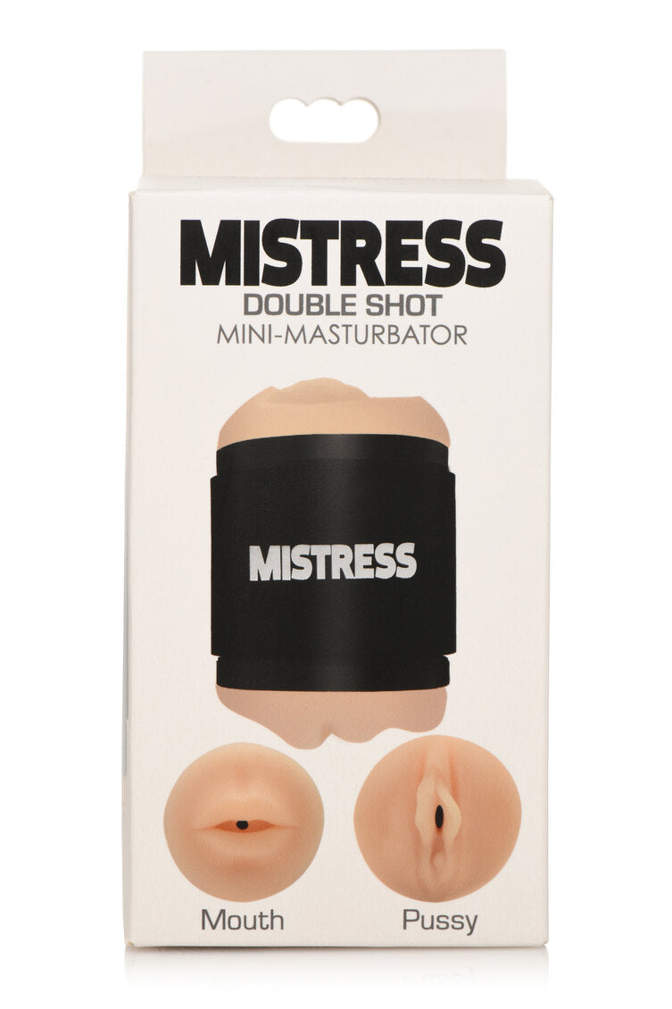 Curve Toys | Mistress Double Shot Mini Masturbators Mouth & Pussy (Light Tone)