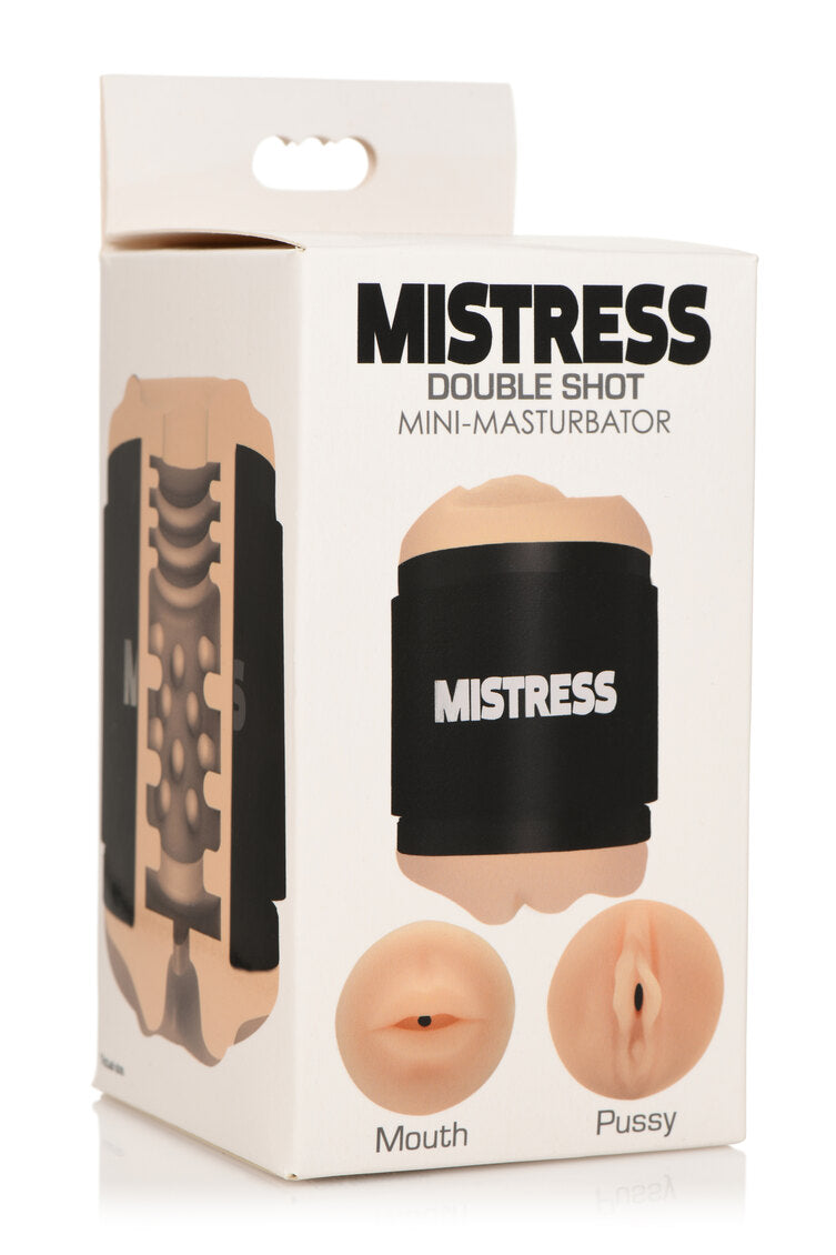 Curve Toys | Mistress Double Shot Mini Masturbators Mouth & Pussy (Light Tone)