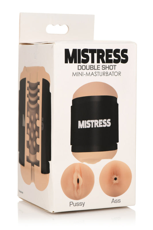 Curve Toys | Mistress Double Shot Mini Masturbators Pussy & Ass (Light Tone)