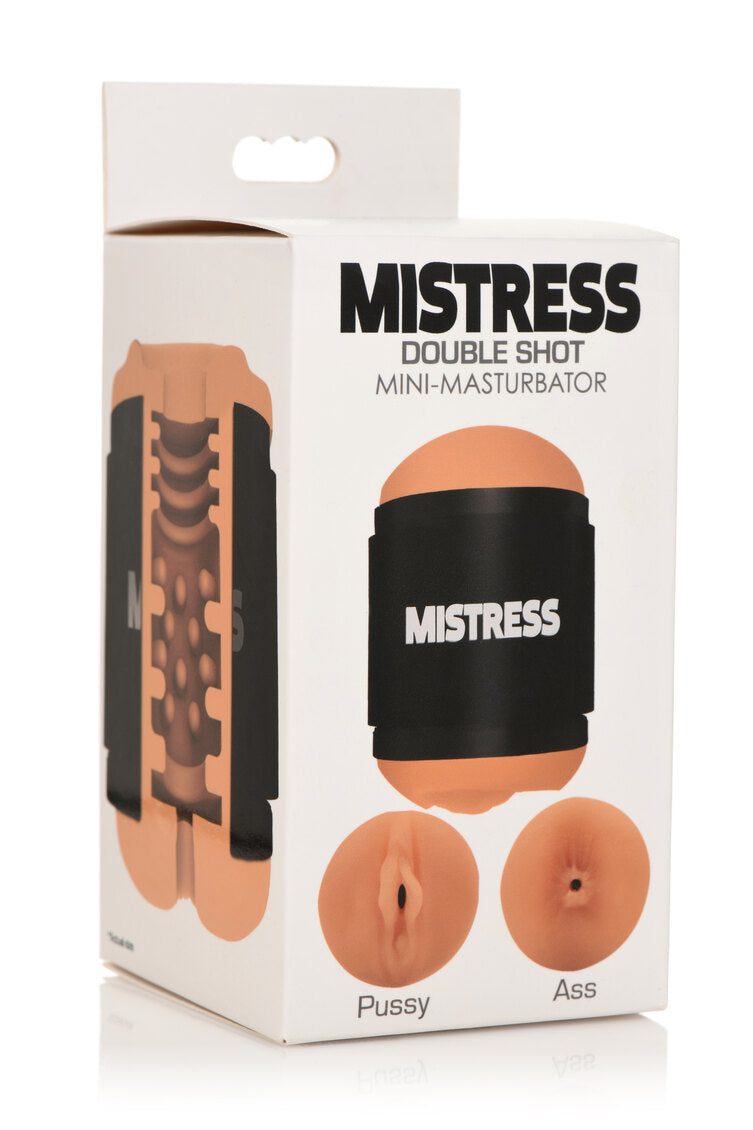 Curve Toys | Mistress Double Shot Mini Masturbators Pussy & Ass (Medium Tone)