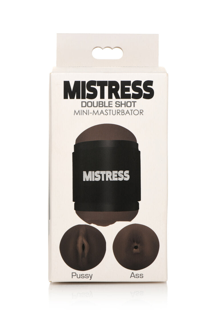 Curve Toys | Mistress Double Shot Mini Masturbators Pussy & Ass (Dark Tone)