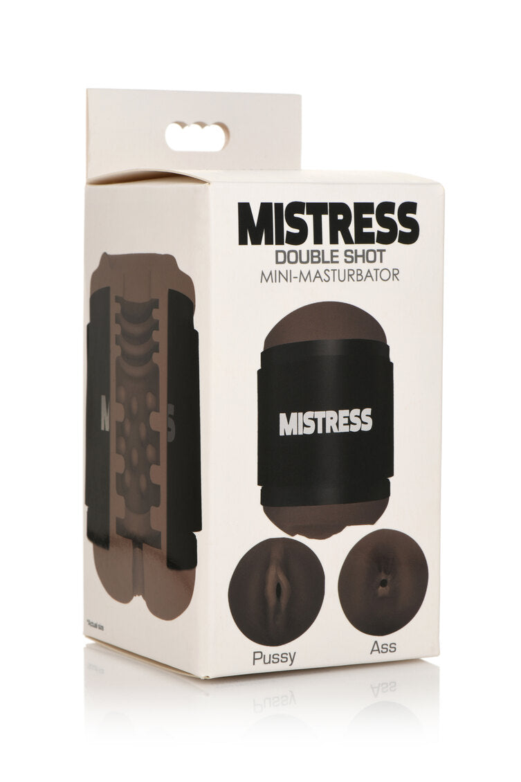 Curve Toys | Mistress Double Shot Mini Masturbators Pussy & Ass (Dark Tone)