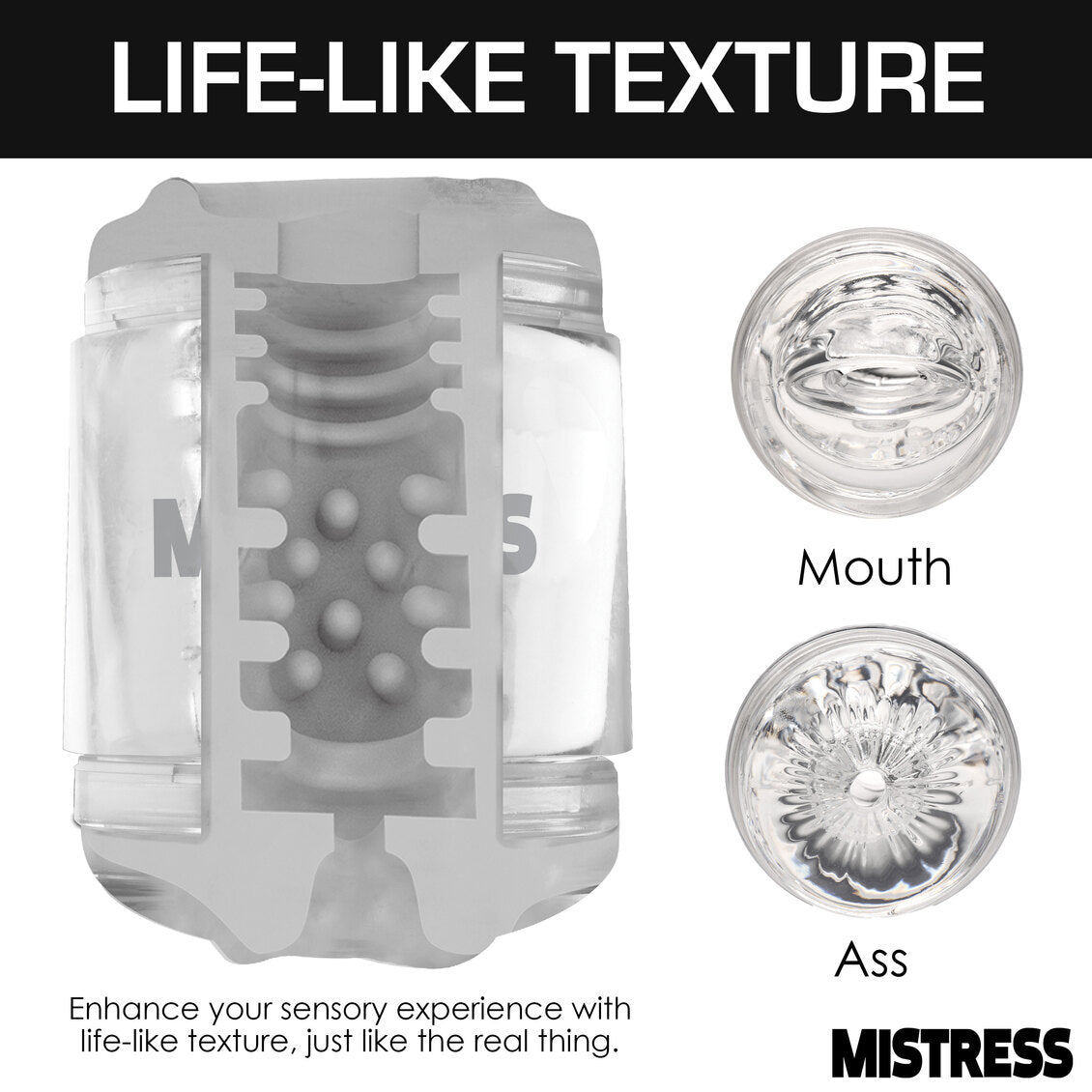 Curve Toys | MISTRESS Double Shot - Ass & Mouth Mini Masturbator