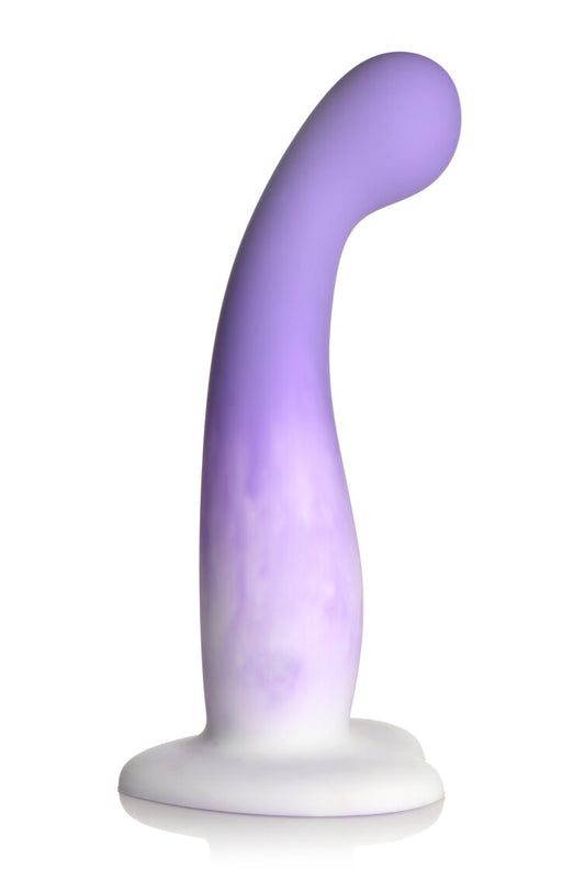 Curve Toys | Simply Sweet 7" Slim G-Spot Silicone Dildo Purple White