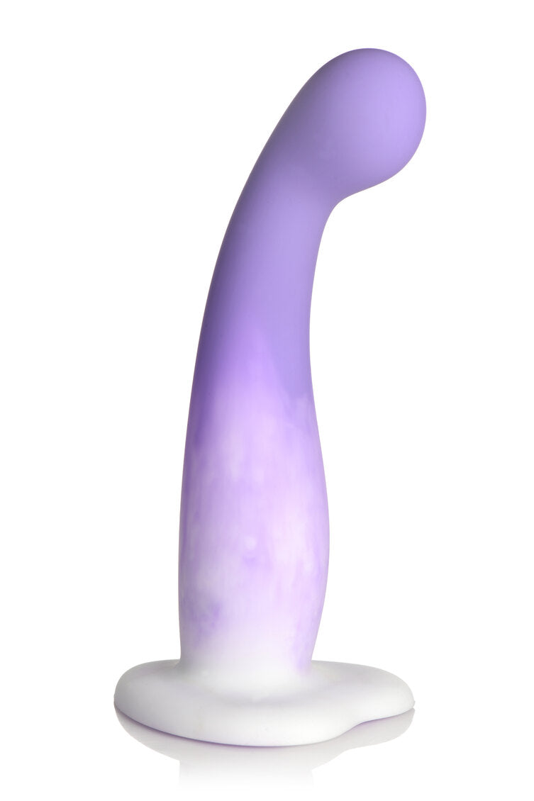 Curve Toys | Simply Sweet 7" Slim G-Spot Silicone Dildo Purple White