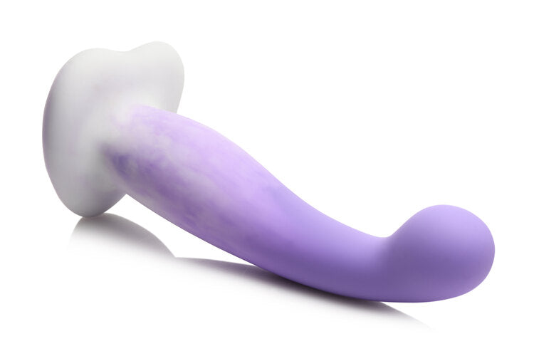 Curve Toys | Simply Sweet 7" Slim G-Spot Silicone Dildo Purple White