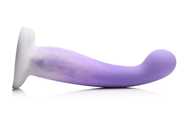 Curve Toys | Simply Sweet 7" Slim G-Spot Silicone Dildo Purple White