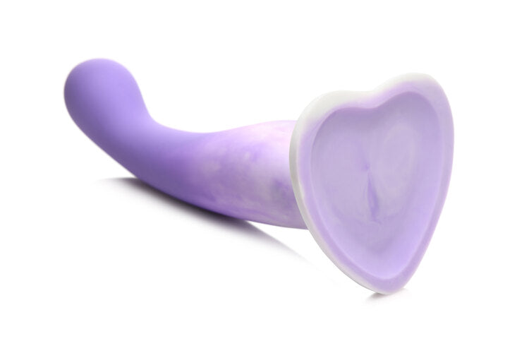 Curve Toys | Simply Sweet 7" Slim G-Spot Silicone Dildo Purple White