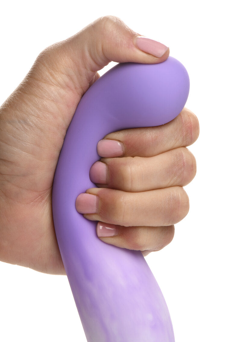 Curve Toys | Simply Sweet 7" Slim G-Spot Silicone Dildo Purple White