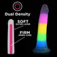 Curve Toys | Lollicock 7" Glow-in-the-Dark Rainbow Silicone Dildo