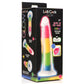 Curve Toys | Lollicock 7" Glow-in-the-Dark Rainbow Silicone Dildo