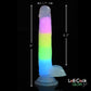 Curve Toys | Lollicock 7" Glow-in-the-Dark Rainbow Silicone Dildo w/ Balls