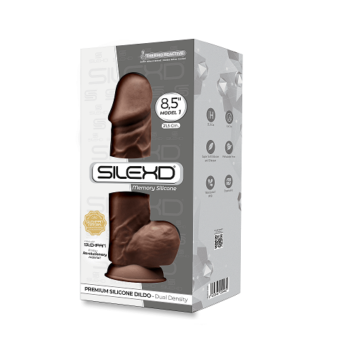 Adrien Lastic Silexd 8.5" Model 1 Realistic Silicone Dildo - Brown