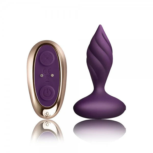 Rocks Off Petite Sensations Desire Purple - Vibrating Anal Butt Plug w Remote