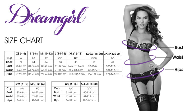 Dreamgirl Seamless Asymmetrical Chemise with Lace Pattern and Knitted Crisscross Details Lavender Size OS