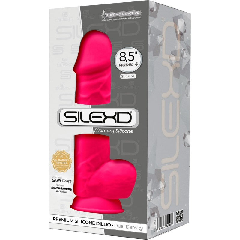 Adrien Lastic Silexd 8.5" Model 4 Realistic Silicone Dildo - Pink