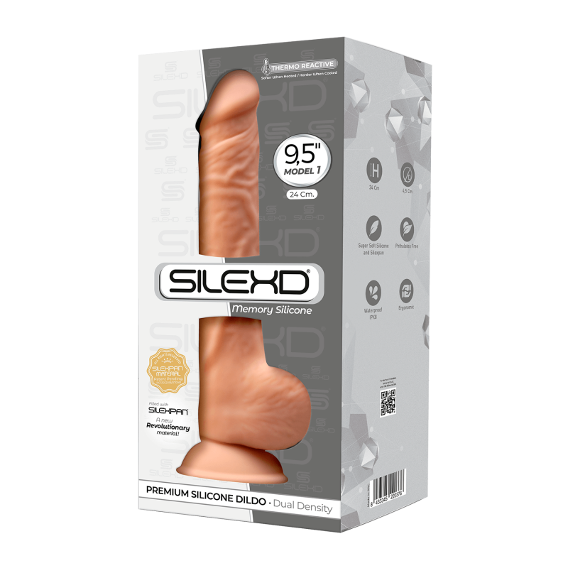 Adrien Lastic Silexd 9.5" Model 1 Realistic Silicone Dildo - Flesh