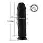 HiSmith - 11" Silicone Black Curved Dildo (KlicLok)