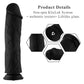 HiSmith - 11" Silicone Black Curved Dildo (KlicLok)