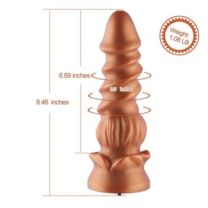 HiSmith - 8.5" Silicone Golden Monster Dildo (KlicLok)