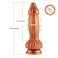 HiSmith - 9.45" Silicone Gold Monster Dildo (KlicLok)