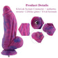 HiSmith - 9.5" Silicone Purple and Blue Monster Dildo (KlicLok)