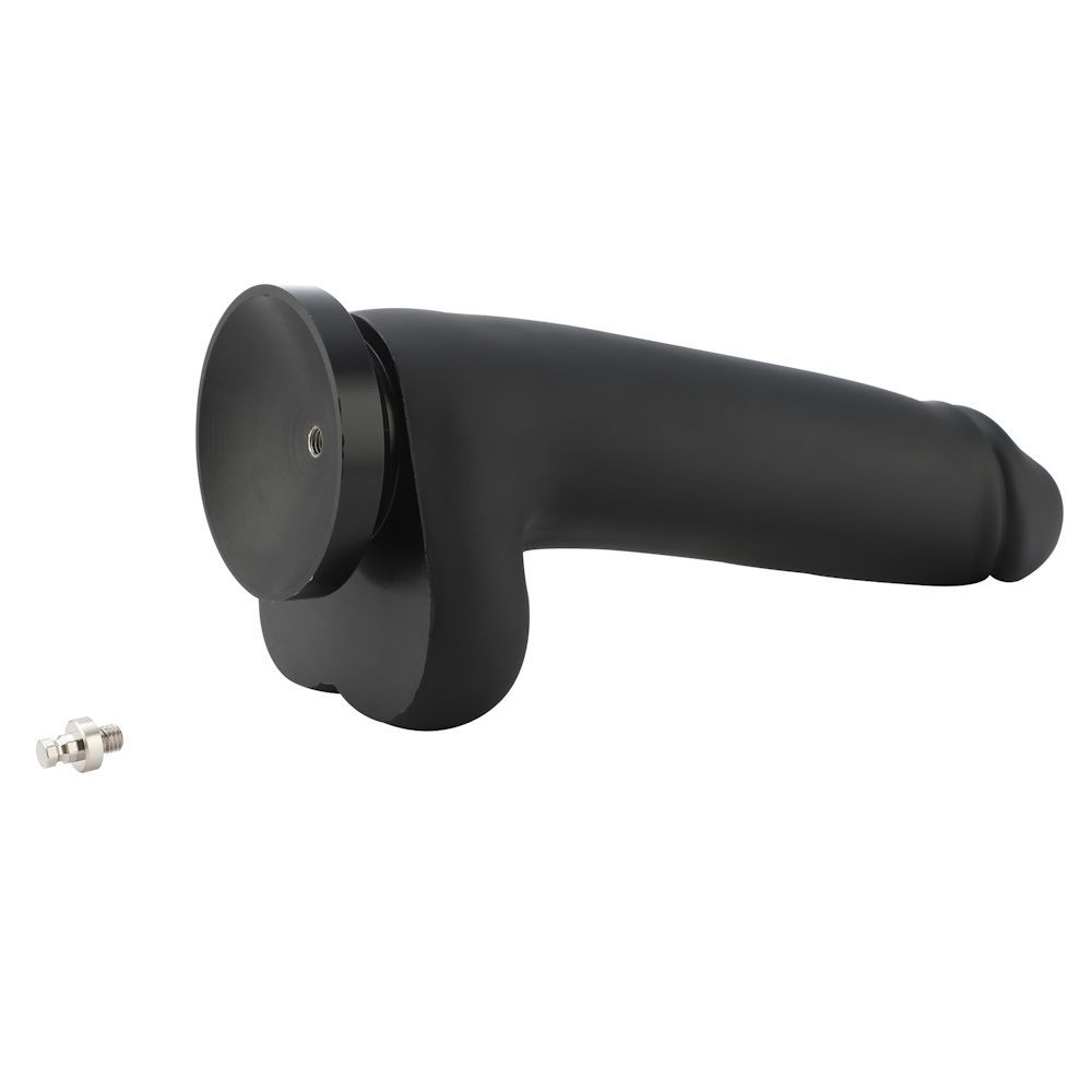 HiSmith - 11.4" Smooth Black Silicone Dildo (KlicLok)