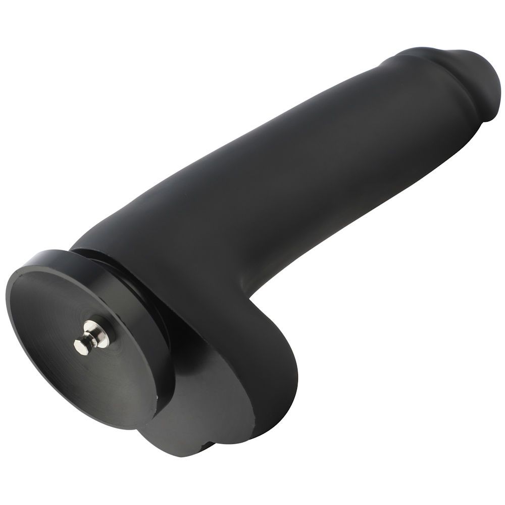 HiSmith - 11.4" Smooth Black Silicone Dildo (KlicLok)