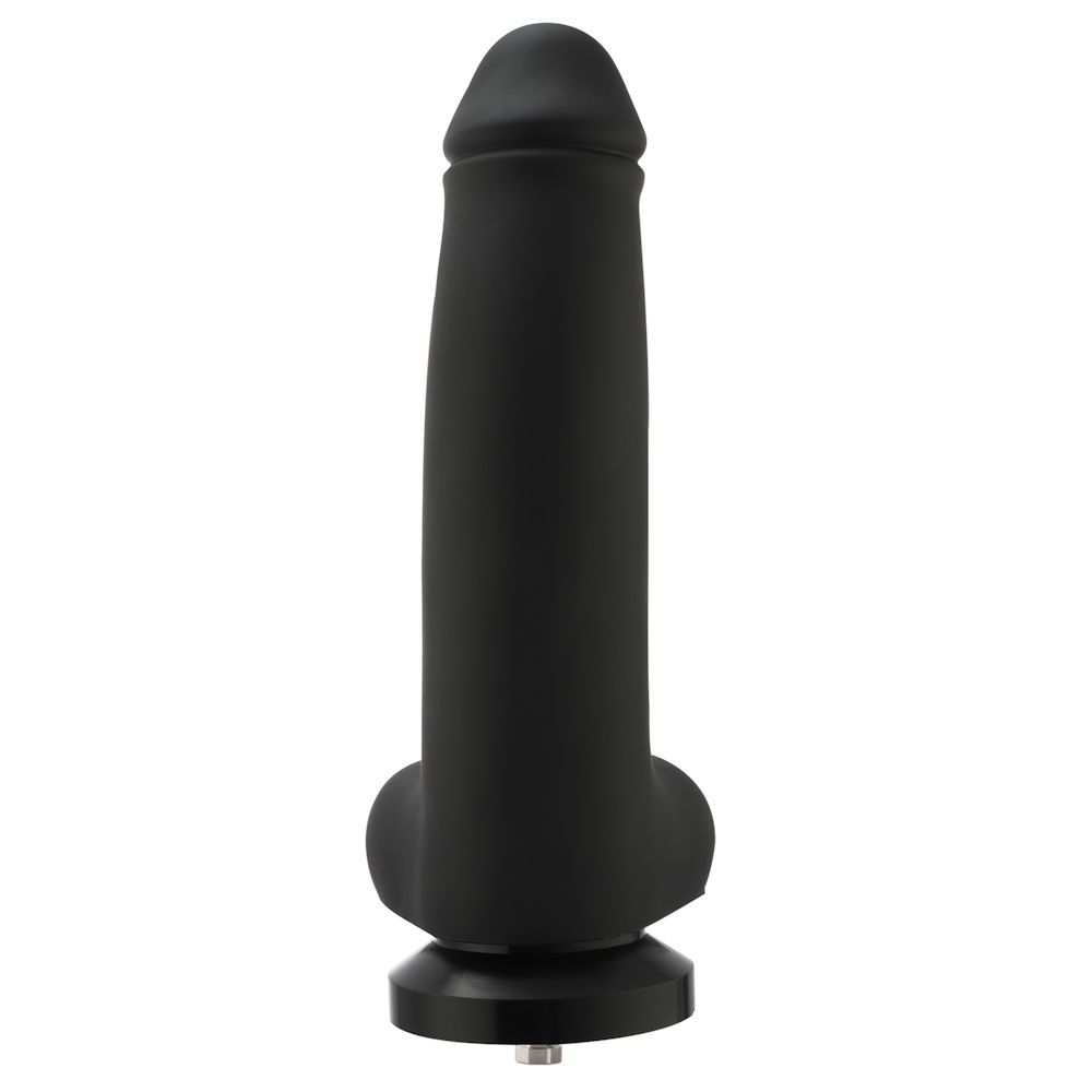 HiSmith - 11.4" Smooth Black Silicone Dildo (KlicLok)