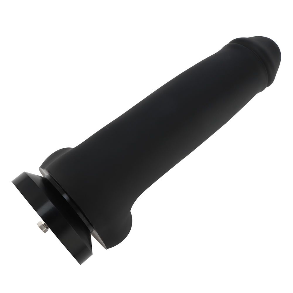 HiSmith - 11.4" Smooth Black Silicone Dildo (KlicLok)