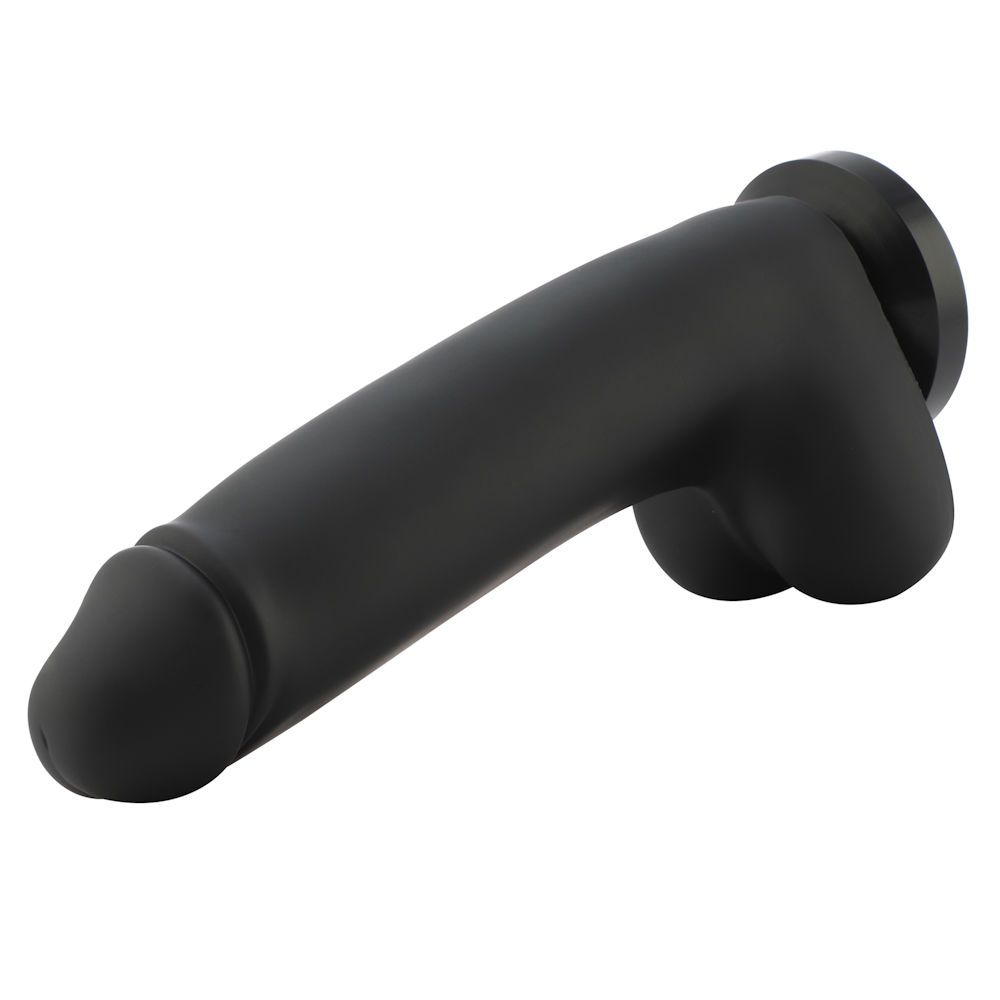 HiSmith - 11.4" Smooth Black Silicone Dildo (KlicLok)