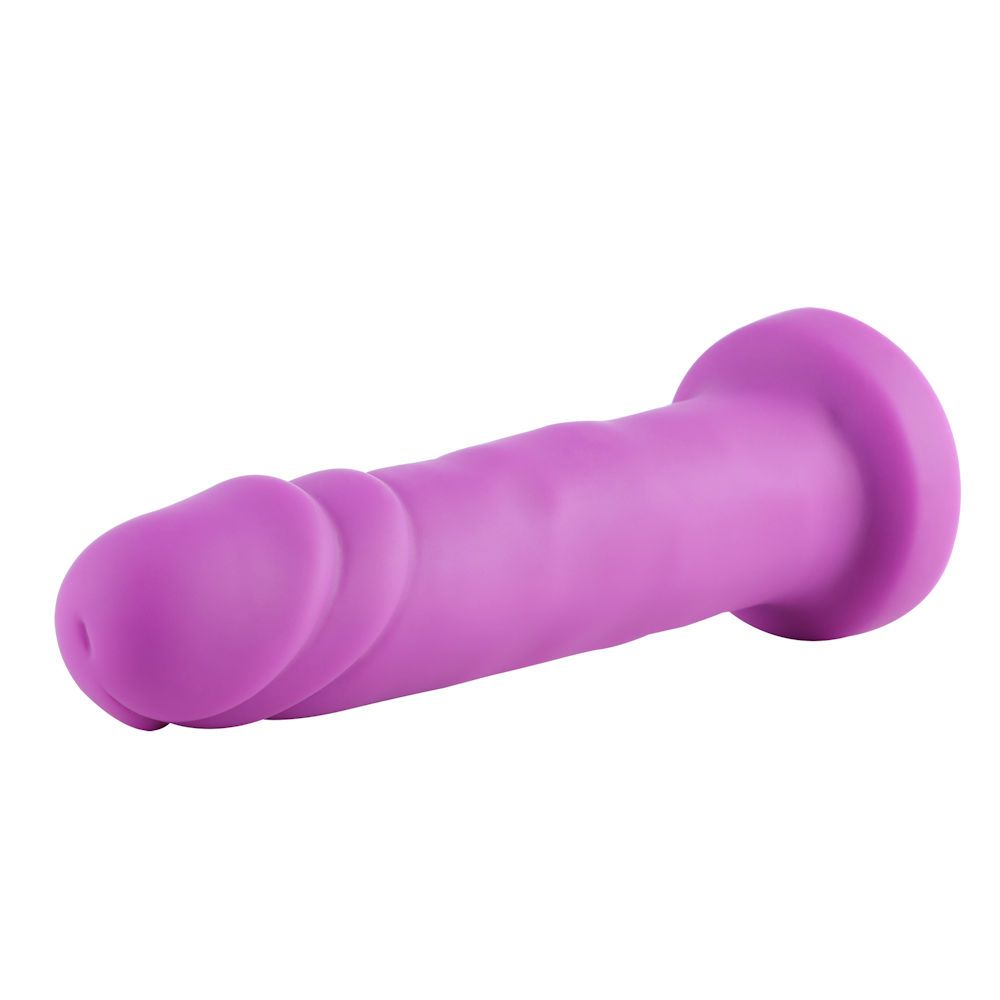 HiSmith 6.7" Vibrating Purple Silicone Dildo (KlicLok)