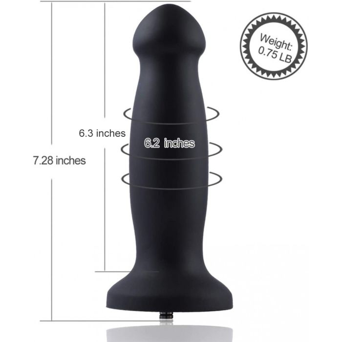 HiSmith 7.2" Black Anal Dildo (KlicLok)