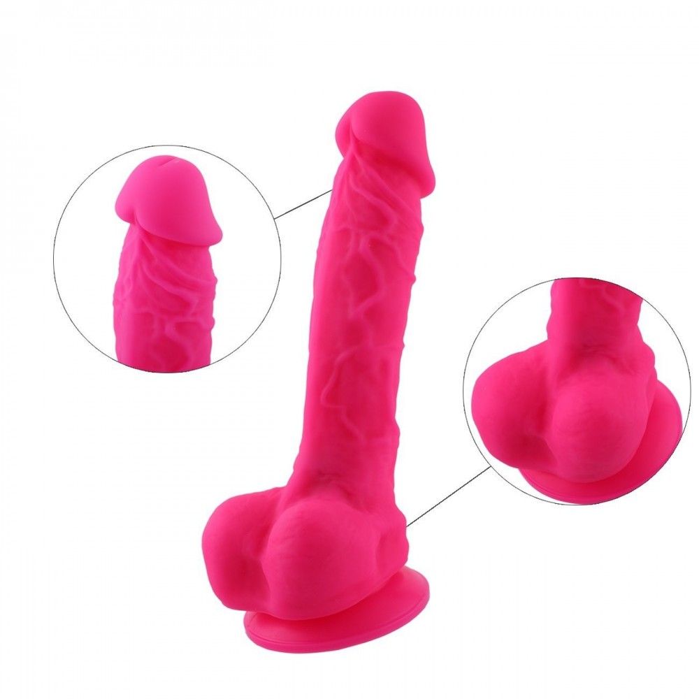 HiSmith - 9" Silicone Pink Dildo (KlicLok)