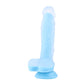 HiSmith 9.65" Fluorescence Dildo Blue (KlicLok)