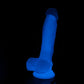 HiSmith 9.65" Fluorescence Dildo Blue (KlicLok)